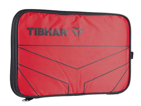 Tibhar Doppelhülle T-Logo eckig rot