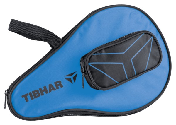 Tibhar Einzelhülle T-Logo rund mit Ballfach himmelblau