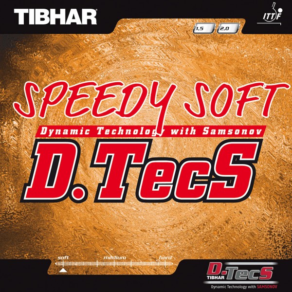 Tischtennis Tibhar Belag kurze Noppen Speedy Soft D.TecS