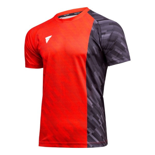 Victas V-T-Shirt 224 rot/schwarz