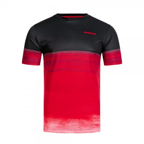 Donic T-Shirt Fade schwarz/rot