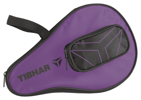 Tibhar Einzelhülle T-Logo rund mit Ballfach lila/schwarz