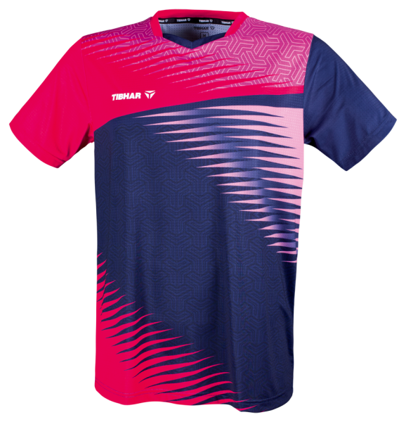 Tibhar TT-Shirt Azur pink/dunkelblau