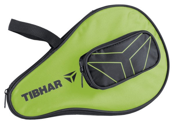 Tibhar Einzelhülle T-Logo rund mit Ballfach grün